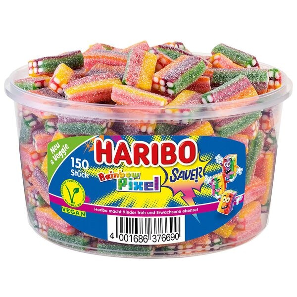 Haribo 150er-Pack Fruchtgummi »Rainbow Pixel« à 8 g mehrfarbig