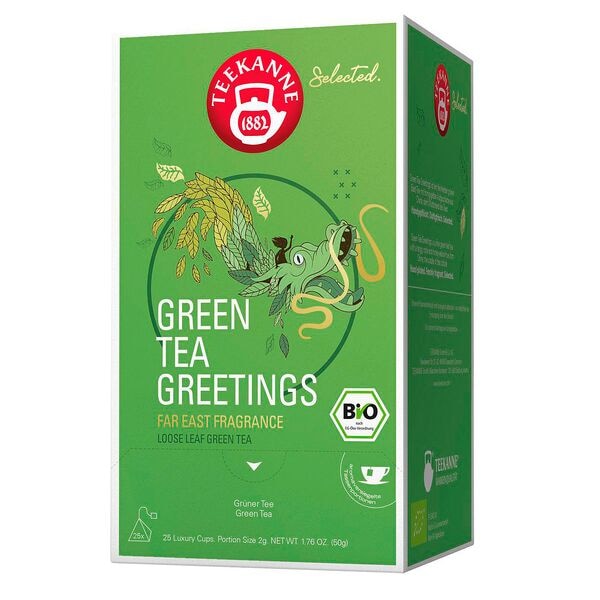 TEEKANNE Bio-Tee »Bio Luxury Cup Green Tea Greetings« 25 Portionen