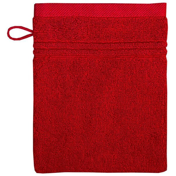 dyckhoff Waschlappen Nature 100% Baumwolle 16x21 cm rot
