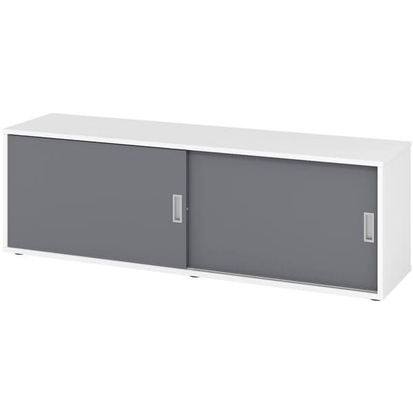 HAMMERBACHER Sideboard »Alicante« mit Schiebetüren Weiß/Graphit