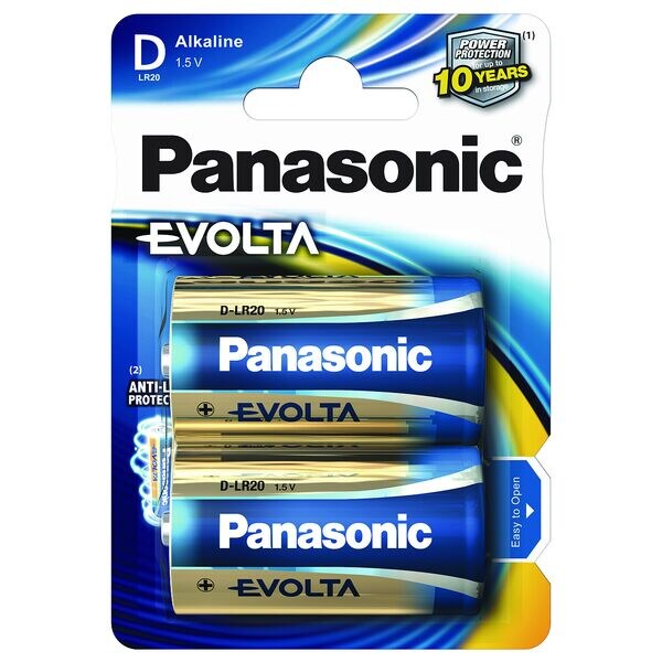 Panasonic 2x Batterien »Evolta« Mono D