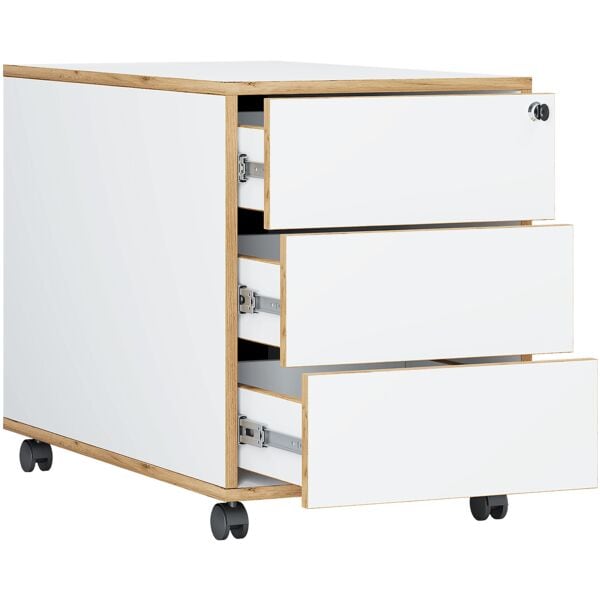 Vcm Rollcontainer »Salia« 3 Schübe Extratief Weiß, 39x50x70 Cm