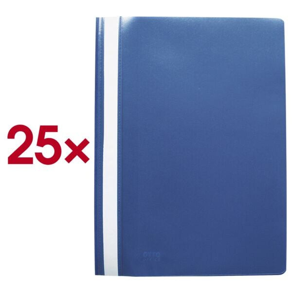 OTTO Office 25x Schnellhefter A4, Fassungsvermögen 200 Blatt blau, 23x31 cm