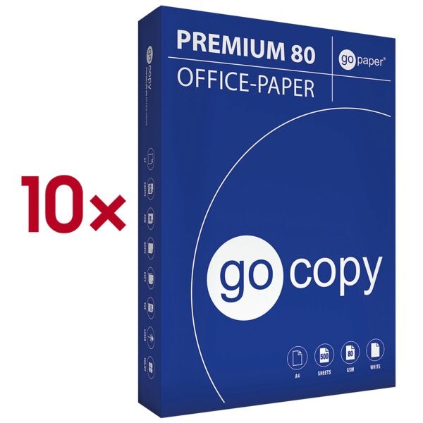 go paper 10x Multifunktionspapier »GO COPY PREMIUM« 5000 Blatt gesamt