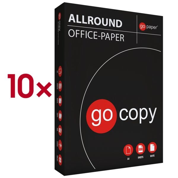 go paper 10x Kopierpapier A4 »GO COPY ALLROUND« 5000 Blatt gesamt