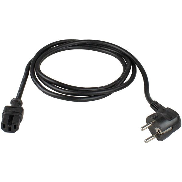 as-Schwabe Netzkabel Warmgeräte Schutzkontakt/Geräte C13 schwarz 2,0 m