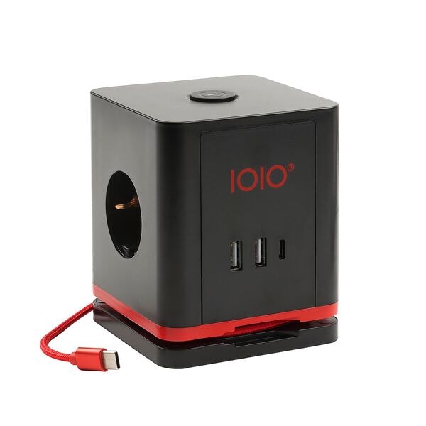 IOIO 3-fach Steckdosenwürfel mit USB »SW 1000« schwarz schwarz, 8.6x10.6x8.6 cm