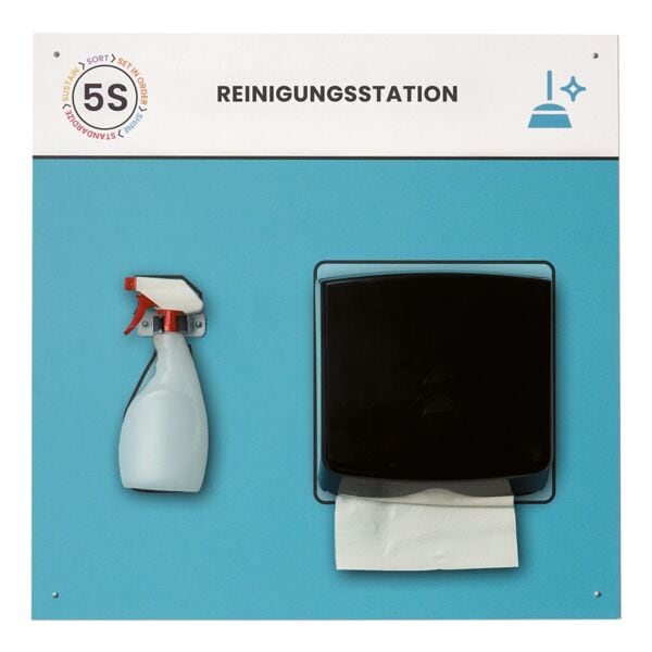 Paperflow Lean Management Board »Feuchtreinigungsstation« 75/75 cm blau blau, 75x75 cm