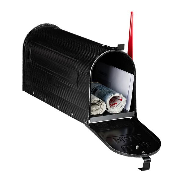 relaxdays Briefkasten »US Mailbox« Vintage Black, 16x22x48 cm