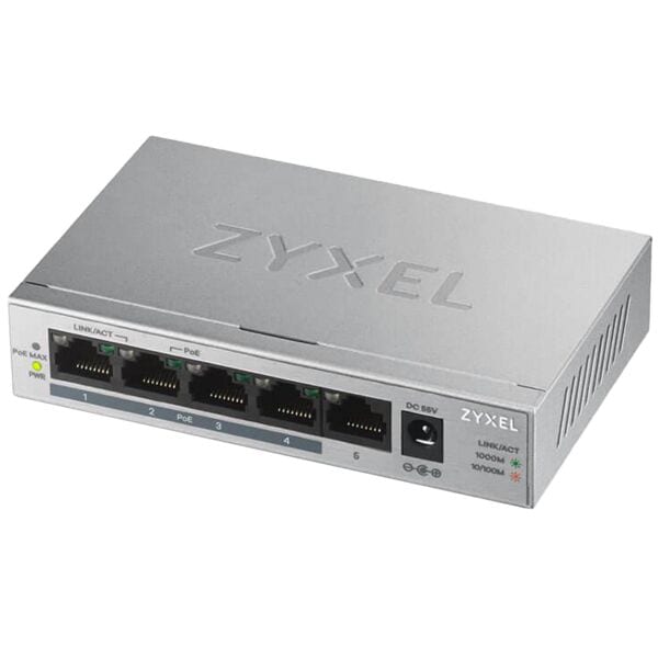 Zyxel Switch »GS1200-8 5-Port Gigabit Ethernet PoE+ 60W unmanaged« 5-fach