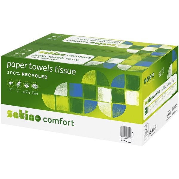 satino comfort Papierhandtücher »277280« weiß 24x 96 Tücher, 25 cm