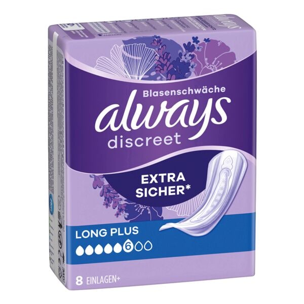 Always Inkontinenzeinlagen »Discreet + Long Plus« 8 Stück