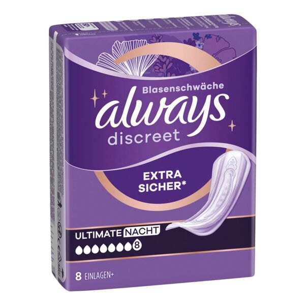 Always Discreet Inkontinenzeinlagen »Discreet + Ultimate Nacht« 8 Stück