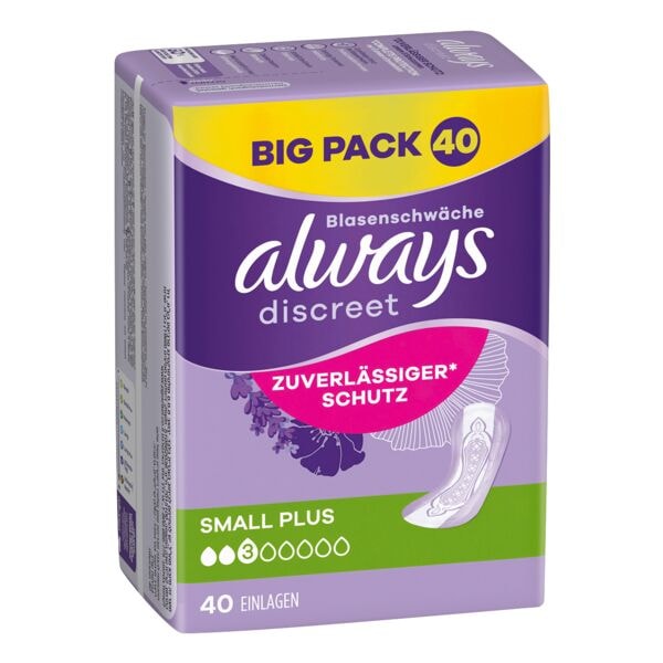 Always Discreet Inkontinenzeinlagen »Discreet Small Plus« 40 Stück