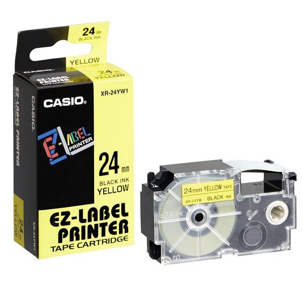CASIO XR-Beschriftungsband »XR-24YW« 24 mm x 8 m schwarz auf gelb, 2.4 cm
