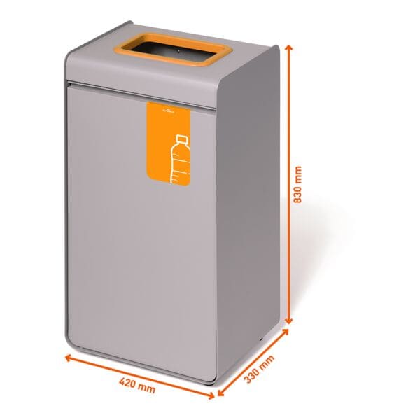Durable Wertstoffsammler »DURASORT&reg; Plastik« 55 L grau / gelb grau, 42x83x33 cm