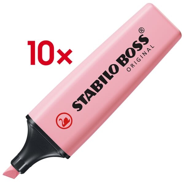 Stabilo 10x Textmarker »BOSS&reg; Original« Pastell rosa