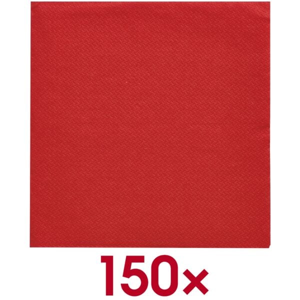 Papstar Papierservietten DAILY Collection 2-lagig 24 x 24 cm 150 Stück rot, 24x24 cm