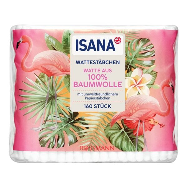 ISANA Wattestäbchen Nachfüllpack 160 Stück
