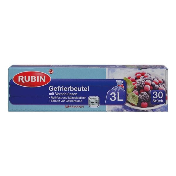 RUBIN Gefrierbeutel 3 L 30 Stück, 25x32 cm