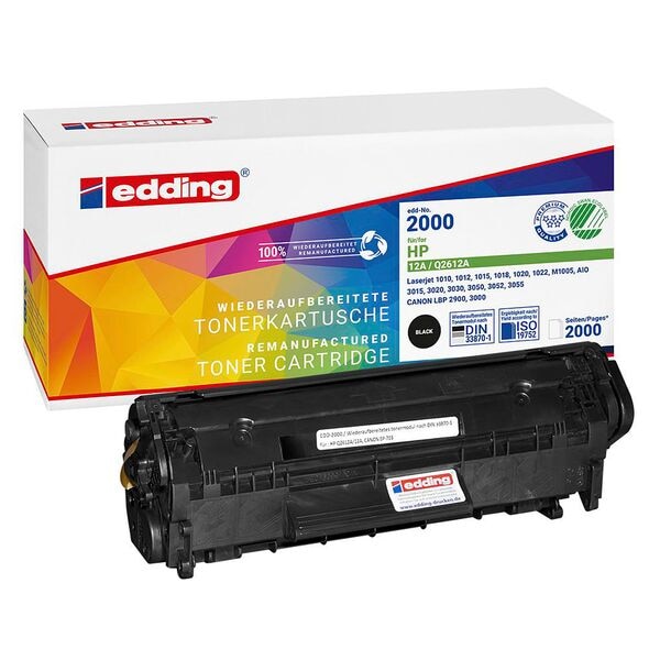 Edding Toner ersetzt HP »Q2612A« HP 12A schwarz schwarz