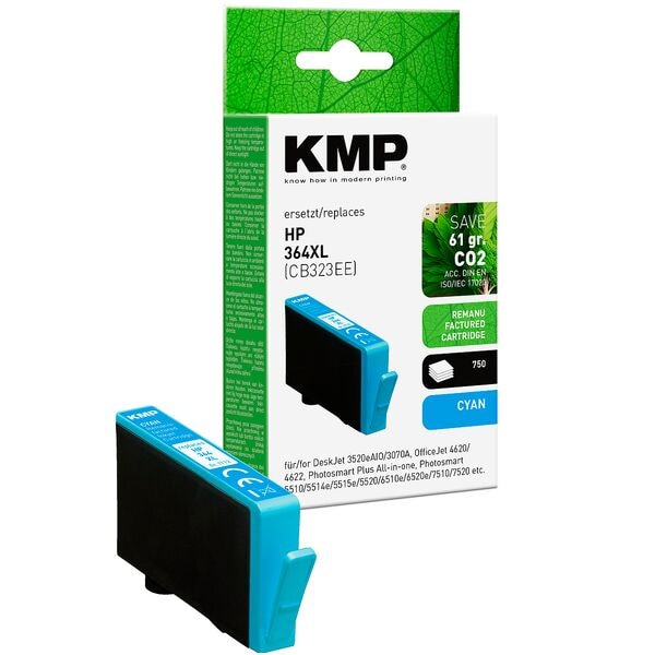 KMP Tintenpatrone ersetzt HP »CB323EE« HP 364XL cyan