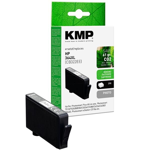 KMP Tintenpatrone ersetzt HP »CB322EE« HP 364XL Foto schwarz
