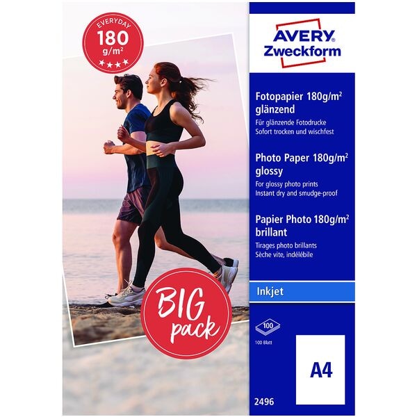 Avery Zweckform Fotopapier »2496« A4 180 g/m² 100 Blatt