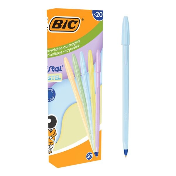 Bic Kugelschreiber »Cristal Pastell« 20 Stück Blau