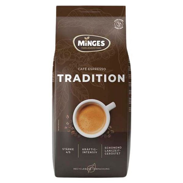 Minges Ganze-Bohnen-Espresso Tradition 1932 1000 g braun