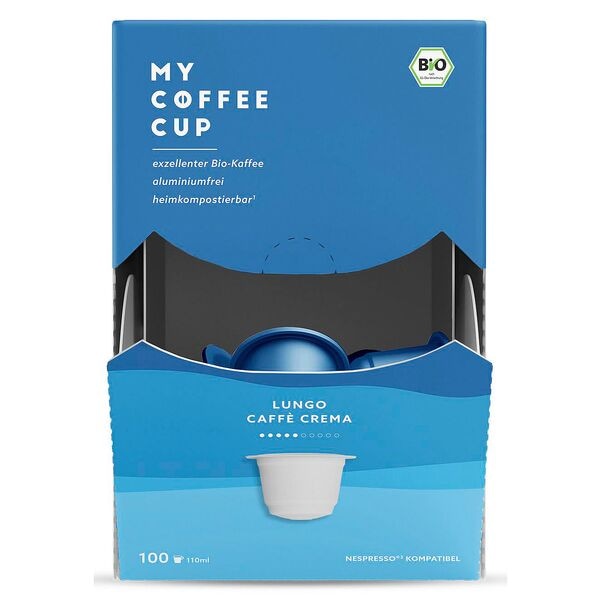 MY COFFEE CUP Kaffeekapseln LUNGO CREMA 100 Portionen