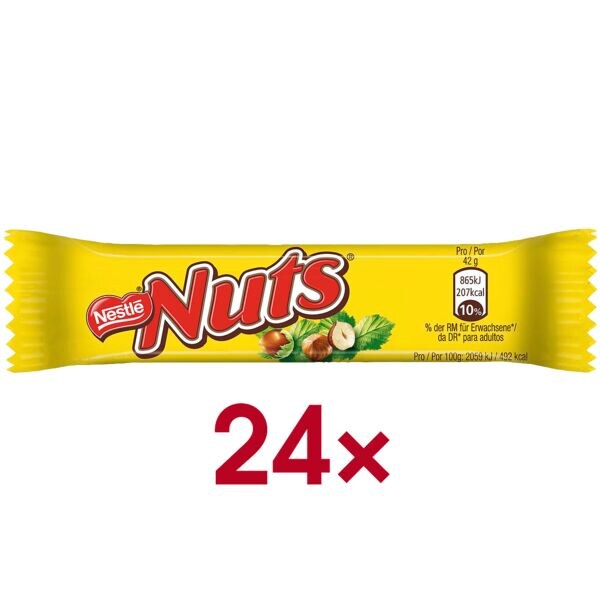 NOY NUTS Schokoriegel »Nuts« 42 g 24 Stück