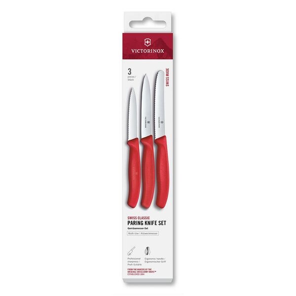 Victorinox Gemüsemesser-Set »Swiss Classic« 3-tlg. Rot