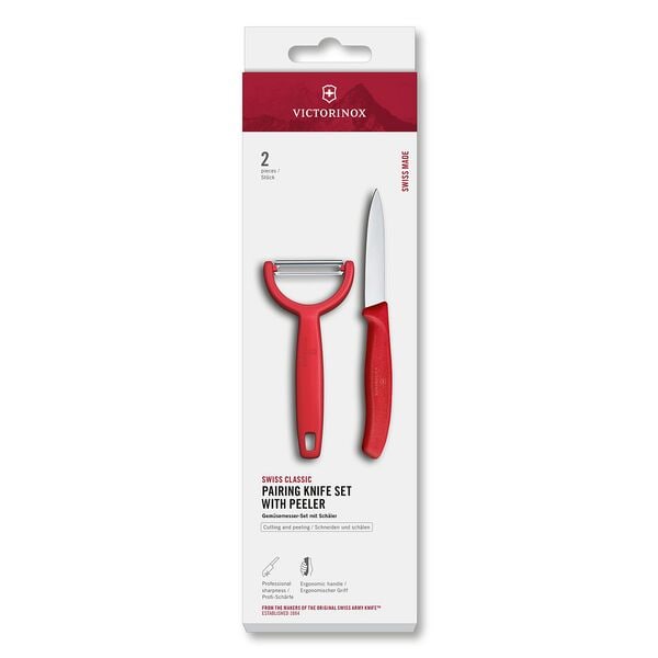 Victorinox Gemüsemesser-Set mit Y-Schäler »Swiss Classic« 2-tlg. rot
