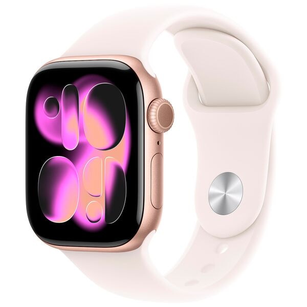 Apple Smartwatch Apple Watch Series 11 42 mm Aluminium (GPS) Sportarmband M/L blassros