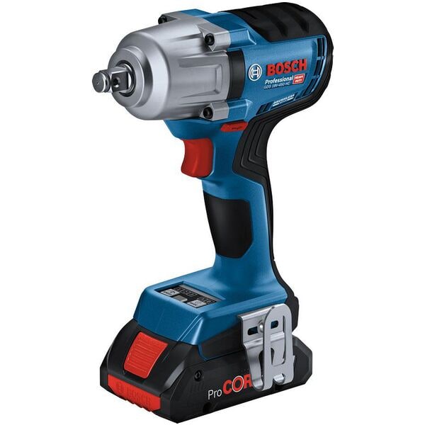 BOSCH Professional Akku-Drehschlagschrauber-Set »GDS 18V-450 HC« 2x Akku, Ladegerät, Koffer, 7.7x21.4x16.9 cm