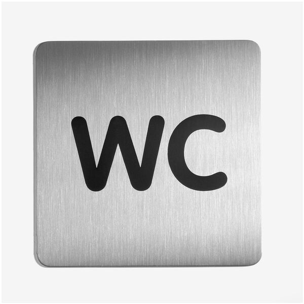 Durable Piktogramm WC 15,0 x 15,0 cm Edelstahl, 15 cm