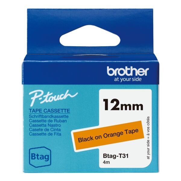 Brother Schriftband »Btag« 12 mm x 4,0 m orange, 1.2 cm