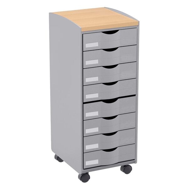 Paperflow Rollwagen - 8 Schubladen, 28.8x74.5x35 cm