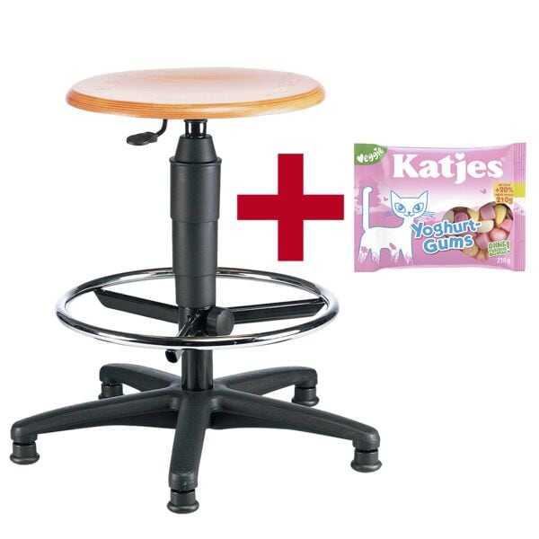 Topstar Sitzhocker »Tec 60 Holz Counter« inkl. Fruchtgummi »Yoghurt-Gums« 210 g braun