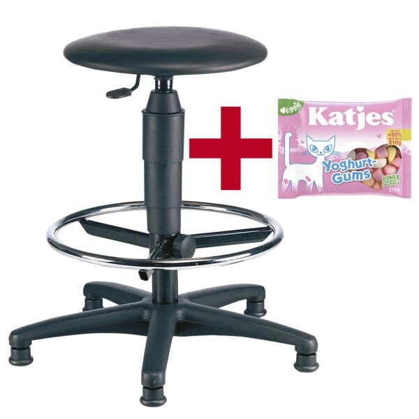 Topstar Sitzhocker »Tec 60 Skai Counter« inkl. Fruchtgummi »Yoghurt-Gums« 210 g schwarz