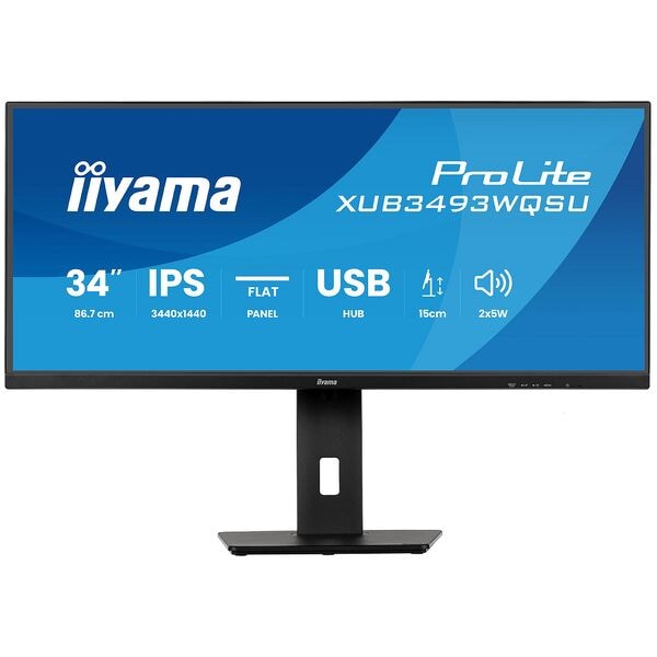Iiyama Monitor »ProLite XUB3493WQSU-B6« 86,7 cm / 34,1 '' 37, 81.7x42.85x24.55 cm