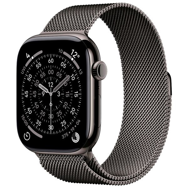Apple Smartwatch Apple Watch Series 11 46 mm Titan (GPS+Cellular) Milanaise Armband S/ 40