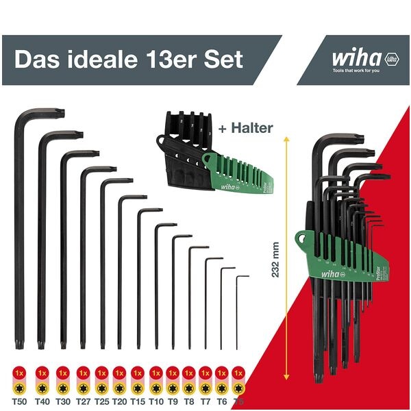 Wiha Torx-Schlüsselsatz TORX&reg; ProStar 13-teilig