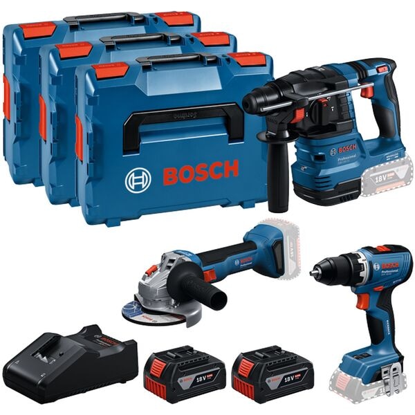 BOSCH Professional Elektrowerkzeug-Set ComboKit 3 18 V mit 2 Akkus