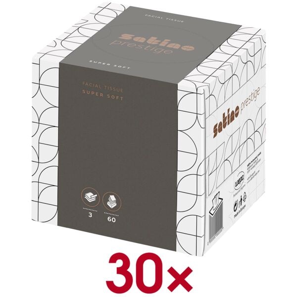 Satino Kosmetiktücherbox »prestige« 3-lagig 30 Stück