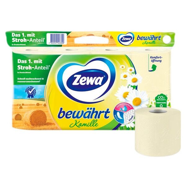 Zewa Toilettenpapier »bewährt« Kamille 3-lagig 8 Rollen
