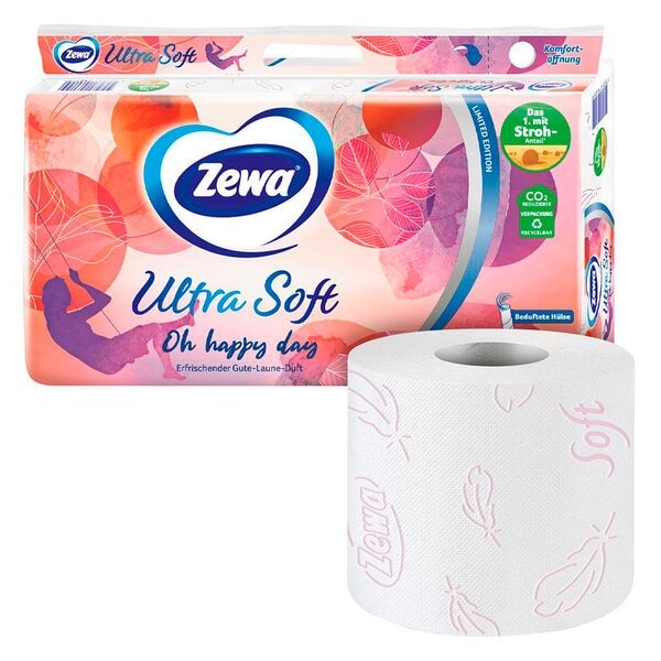 Zewa Toilettenpapier Ultra Soft »Schneespaziergang« 4-lagig 8 Rollen