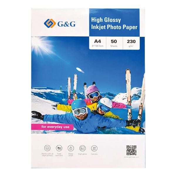 G&G Fotopapier »High Glossy Inkjet« A4 230 g/m² 50 Blatt
