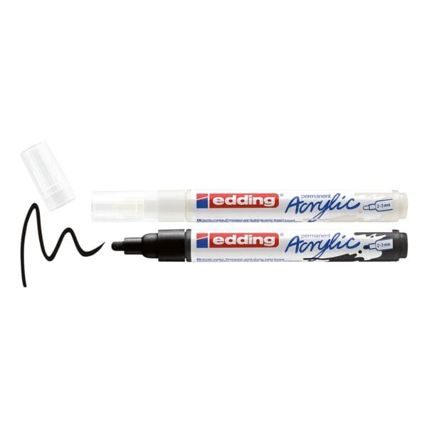 Edding Acrylmarker »e-5100« 2er Pack weiß/schwarz weiß